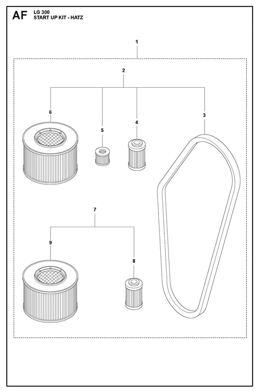 Start Up Kit - Hatz Parts For LG 300 Petrol By Husqvarna