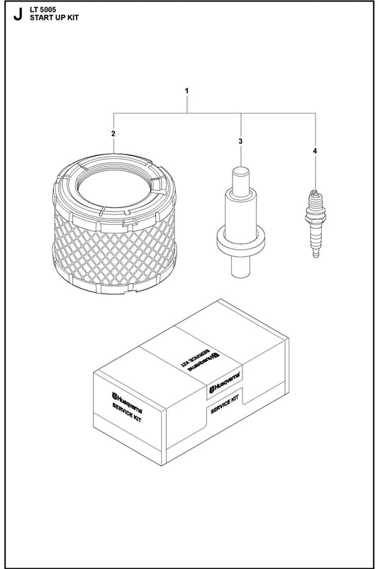 Startup Kit Assembly Parts For LT5005 Compaction Rammer By Husqvarna