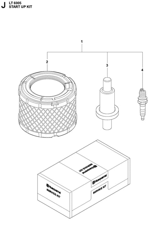 Startup Kit Assembly Parts For LT6005 Compaction Rammer By Husqvarna