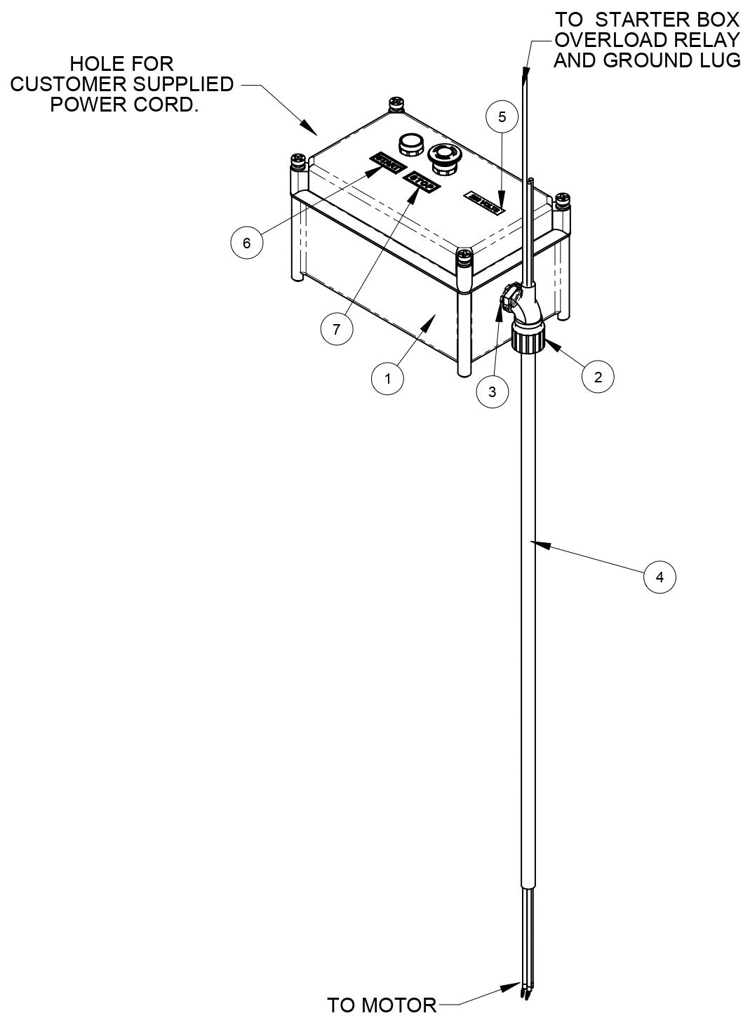 Starter Box  (220-240 VOLT, 1 PH) Assembly Parts For CC100 Single Head Floor Grinders By Diamond Products 