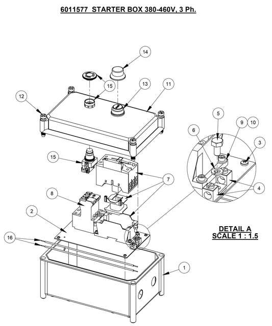 CC800M Starter Box 380-460V, 3 Ph