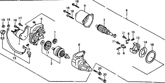 Starter Motor Assembly Parts For MRH800GS HONDA GX390 Series Engine Vibratory Rollers By Multiquip
