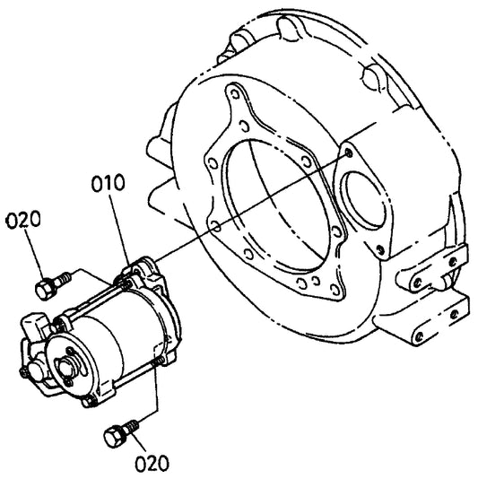 Starter Assembly Parts for KD1800-KD6 Light Towers by Multiquip
