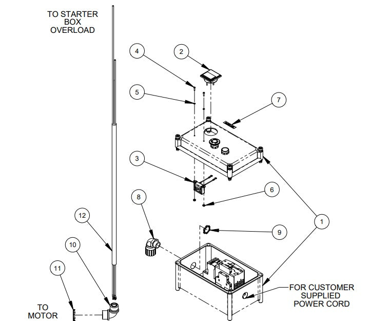 CC1800XL Starter Box Assembly Parts, 3- Phase