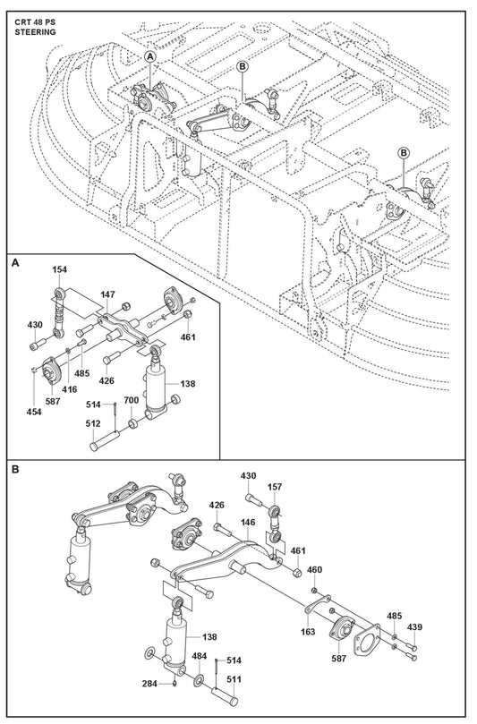 Steering Parts For Ride On Trowel CRT 48 PS By Husqvarna