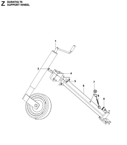 Support Wheel Parts For HTC T8 By Husqvarna