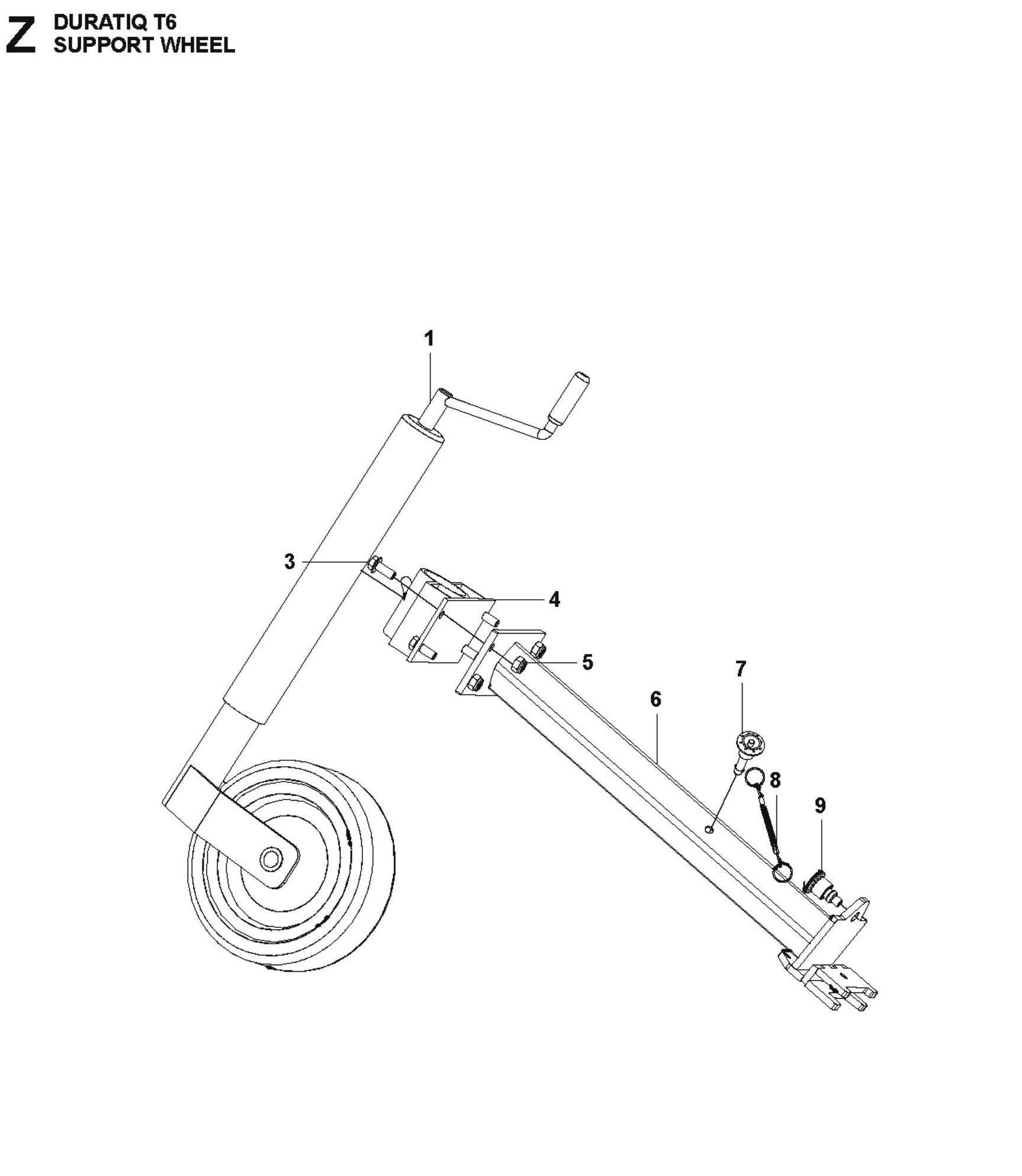 Support Wheel Parts For HTC T6 By Husqvarna