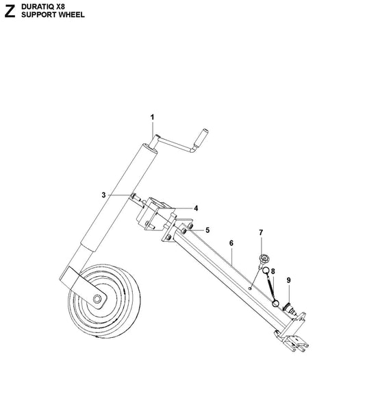 Support Wheel Parts For HTC X8 By Husqvarna
