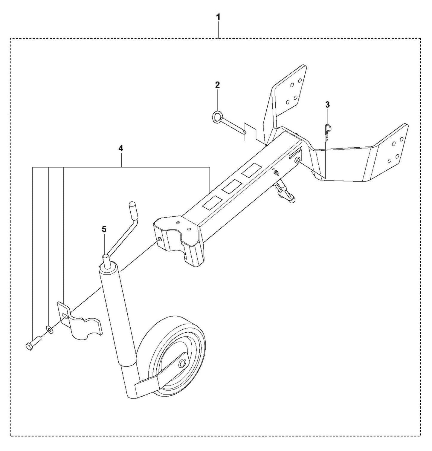 PG 830 Support Wheel Assembly Parts by Husqvarna