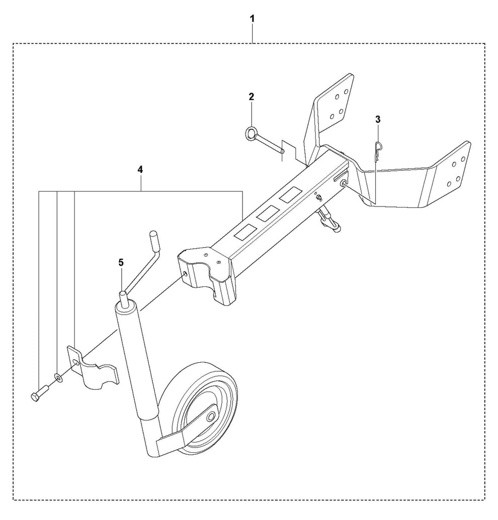 PG 830 S Support Wheel Assembly Parts by Husqvarna