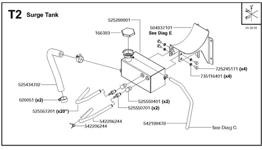 Surge Tank Parts For FS6600D By Husqvarna