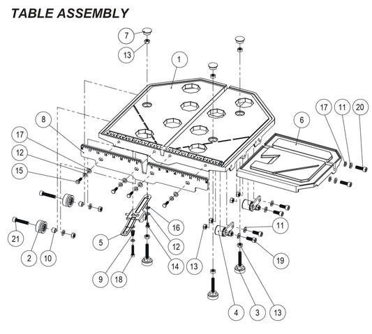 CC1000T Table Assembly