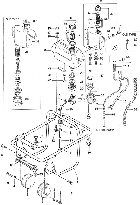 MT85HS Tank And Handle Assembly Parts