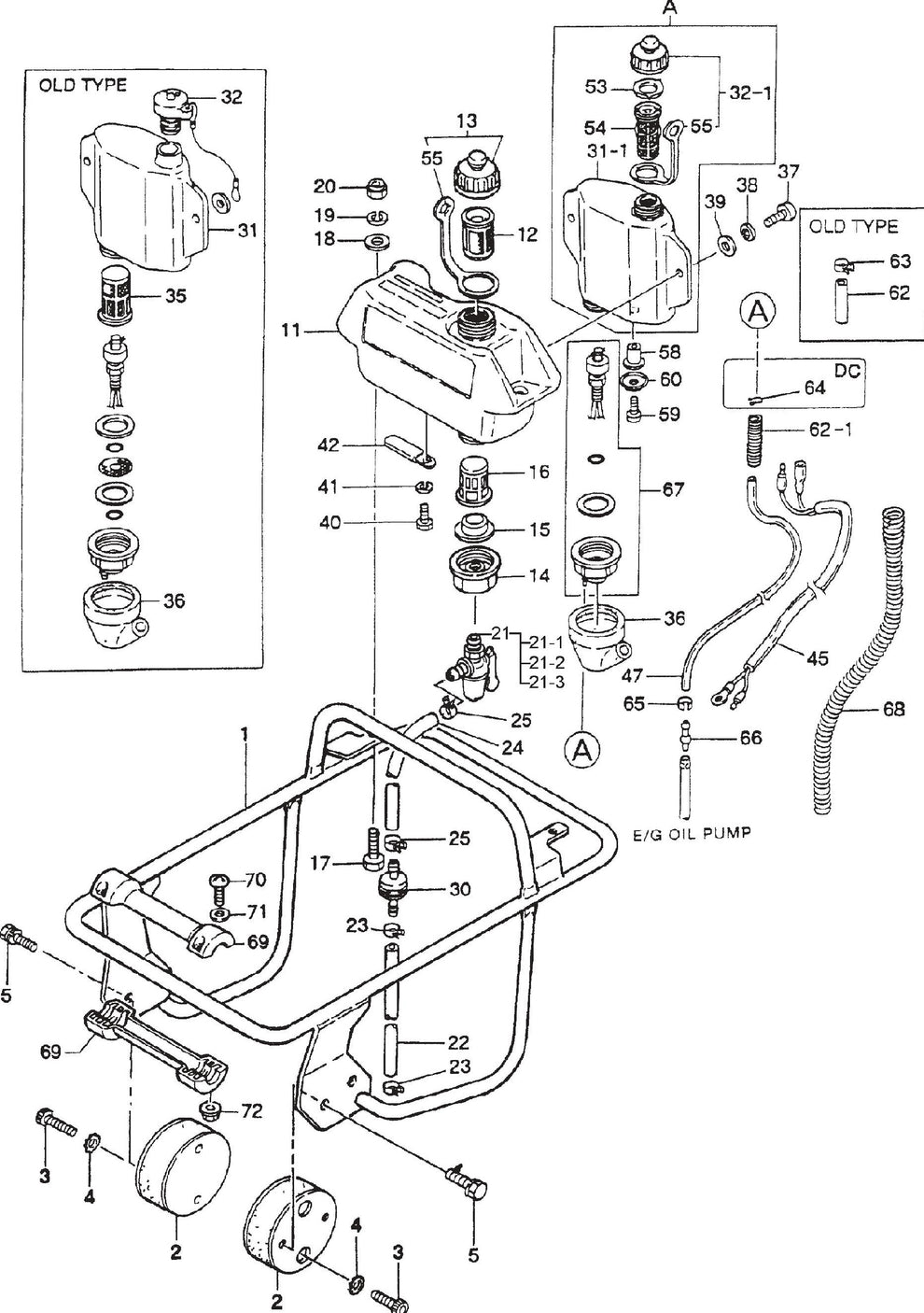 MT75HS Tank And Handle Assembly Parts