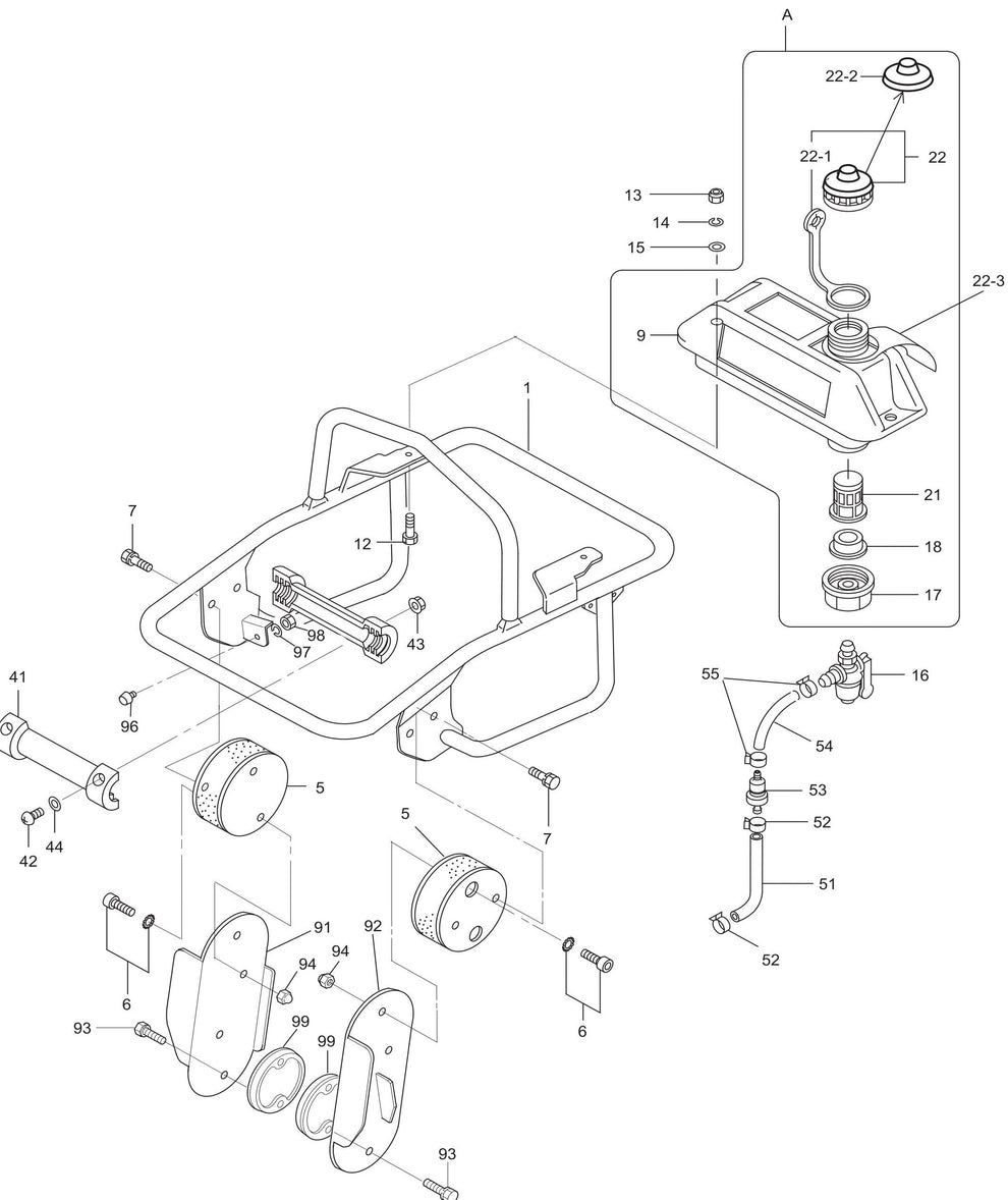 MT84FA Tank And Handle Assembly Parts