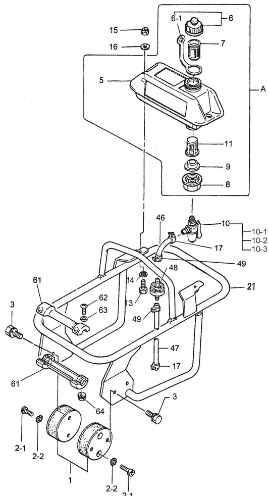 MT54F Tank And Handle Assembly Parts