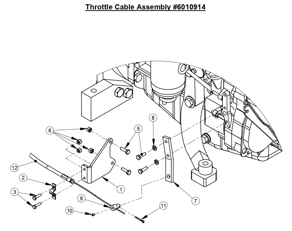 CC6160D Throttle Cable Assembly