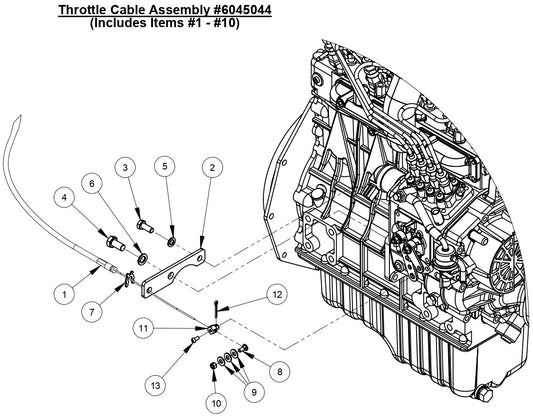 CC4144D Throttle Cable Assembly