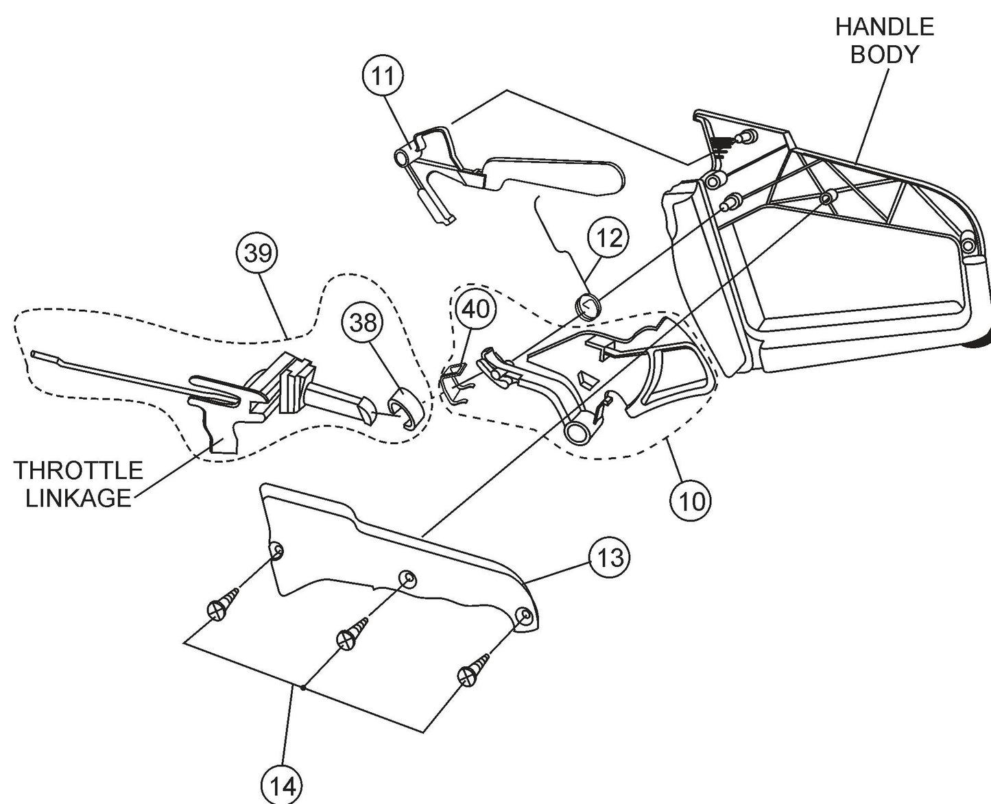 HS62A Throttle Assembly Parts