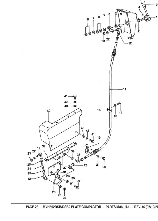 MVH502DSB Throttle Assembly Parts