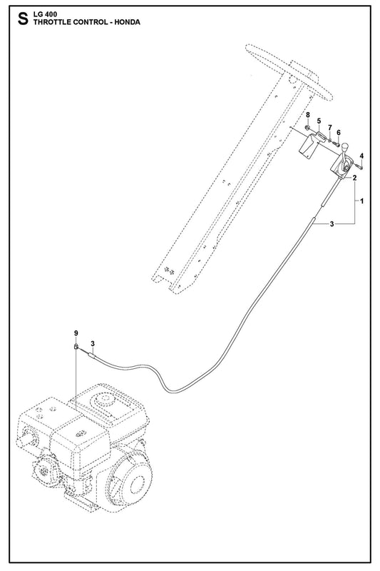 Throttle Control - Honda Parts For LG 400 Petrol By Husqvarna