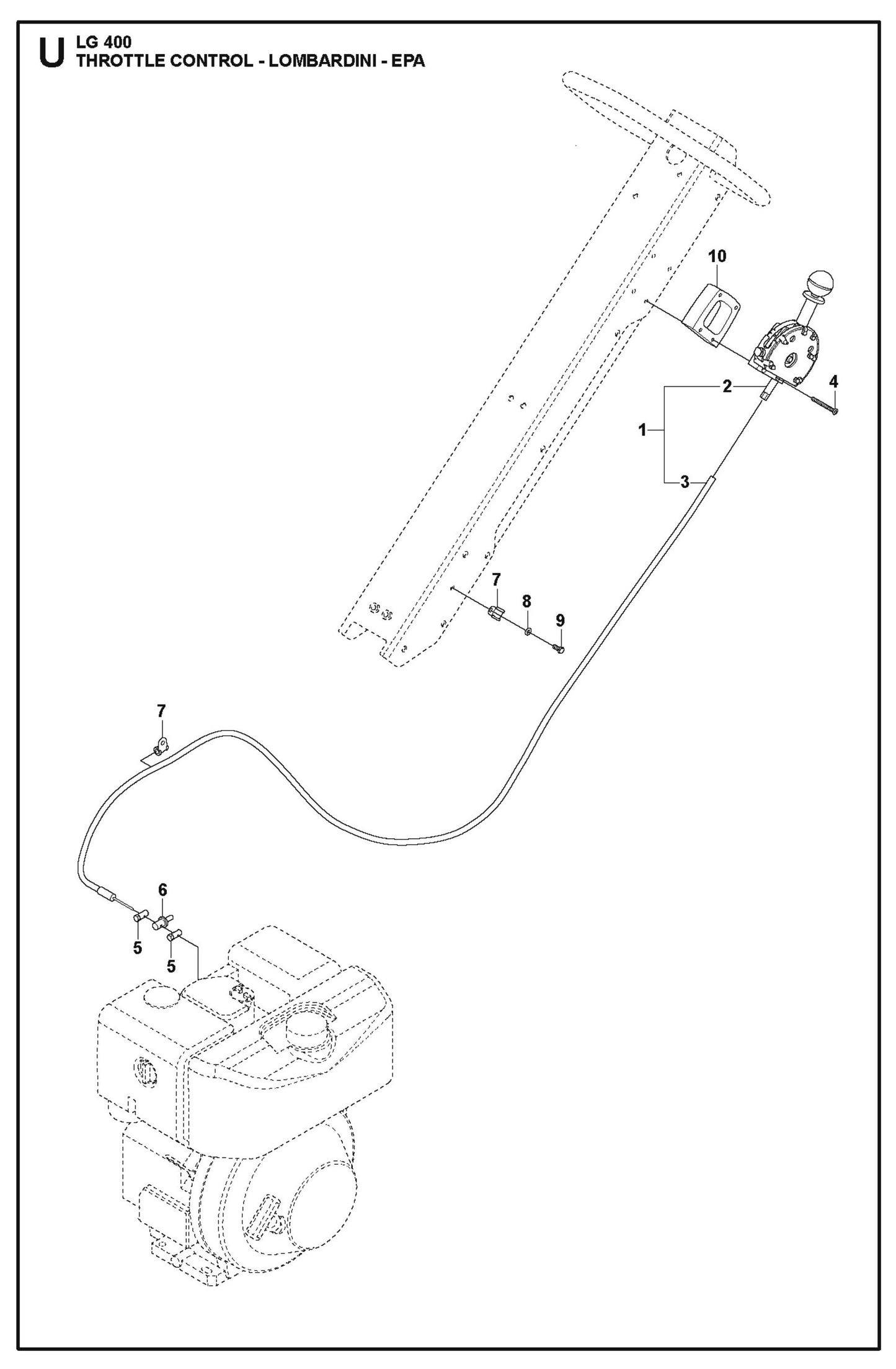 Throttle Control - Lombardini - EPA Parts For LG 400 Petrol By Husqvarna