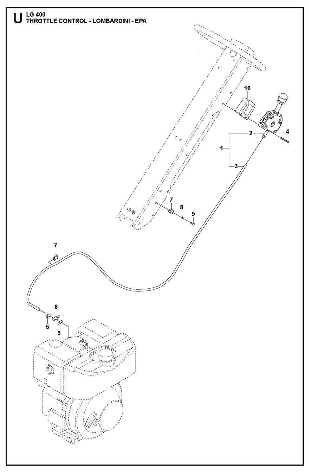 Throttle Control - Lombardini - EPA Parts For LG 400 Petrol By Husqvarna