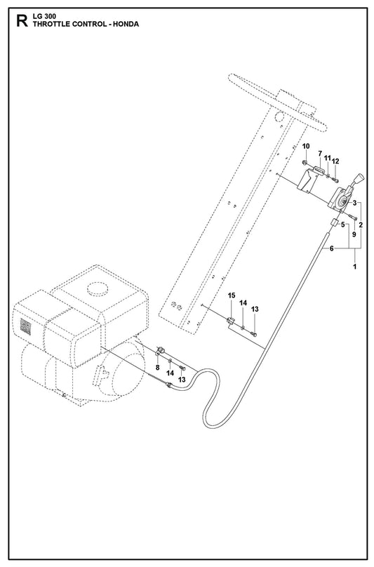 Throttle Control - Honda Parts For LG 300 Petrol By Husqvarna