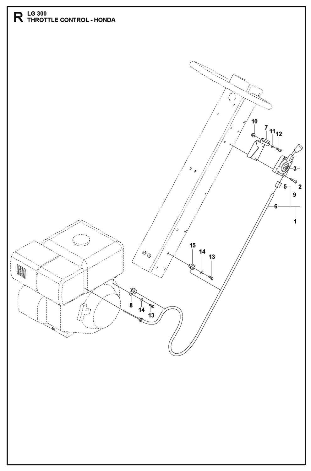 Throttle Control - Honda Parts For LG 300 Petrol By Husqvarna