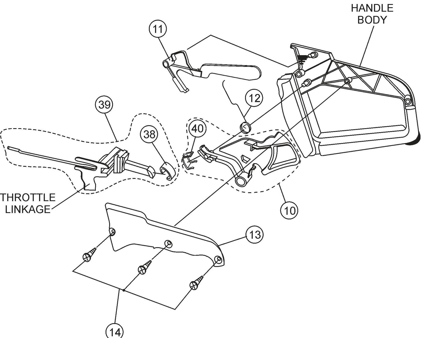 HS81A Throttle Assembly Parts