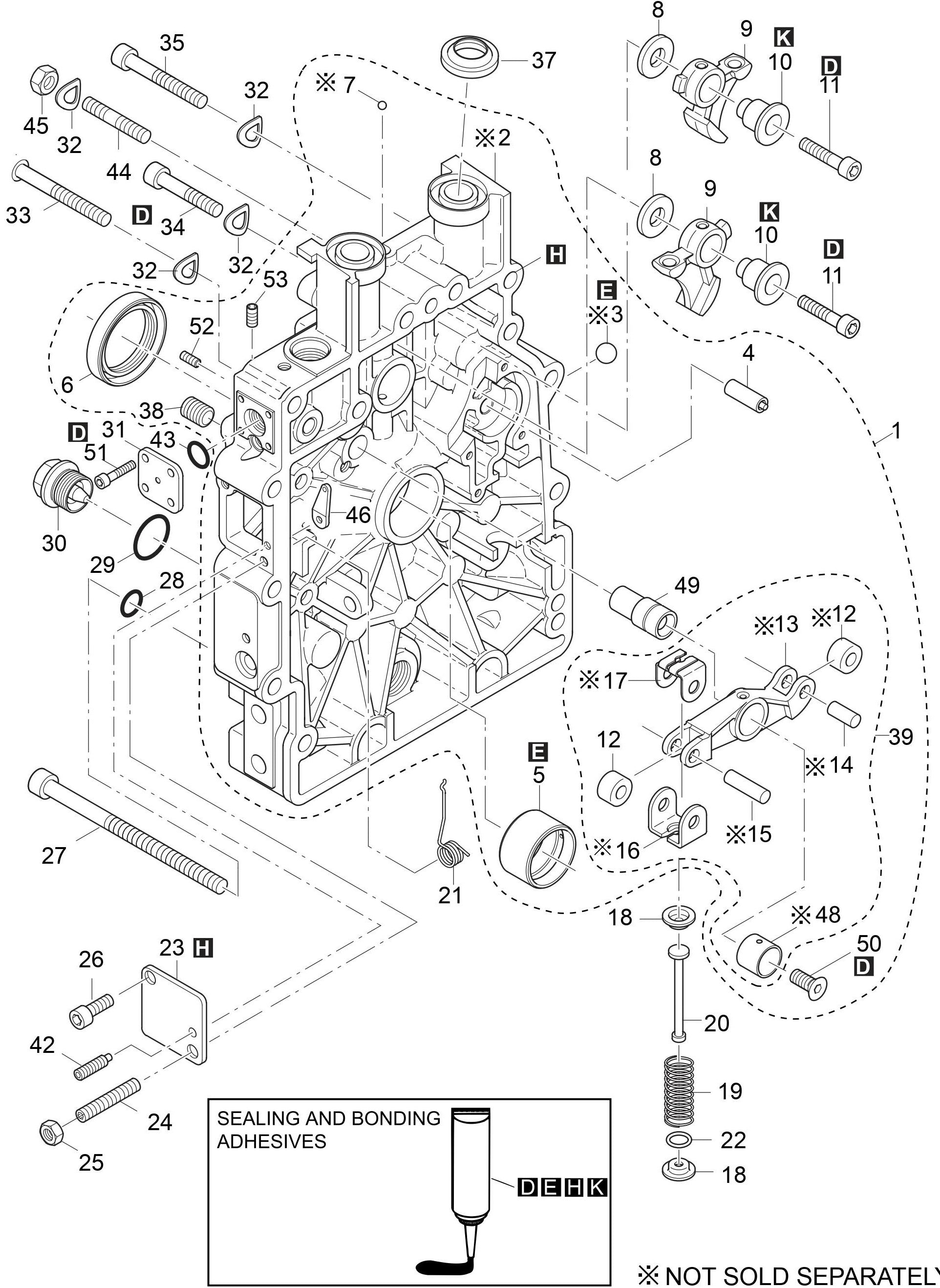 MVH308DZ HATZ 1B30 Engine Timing Cover Assembly Parts