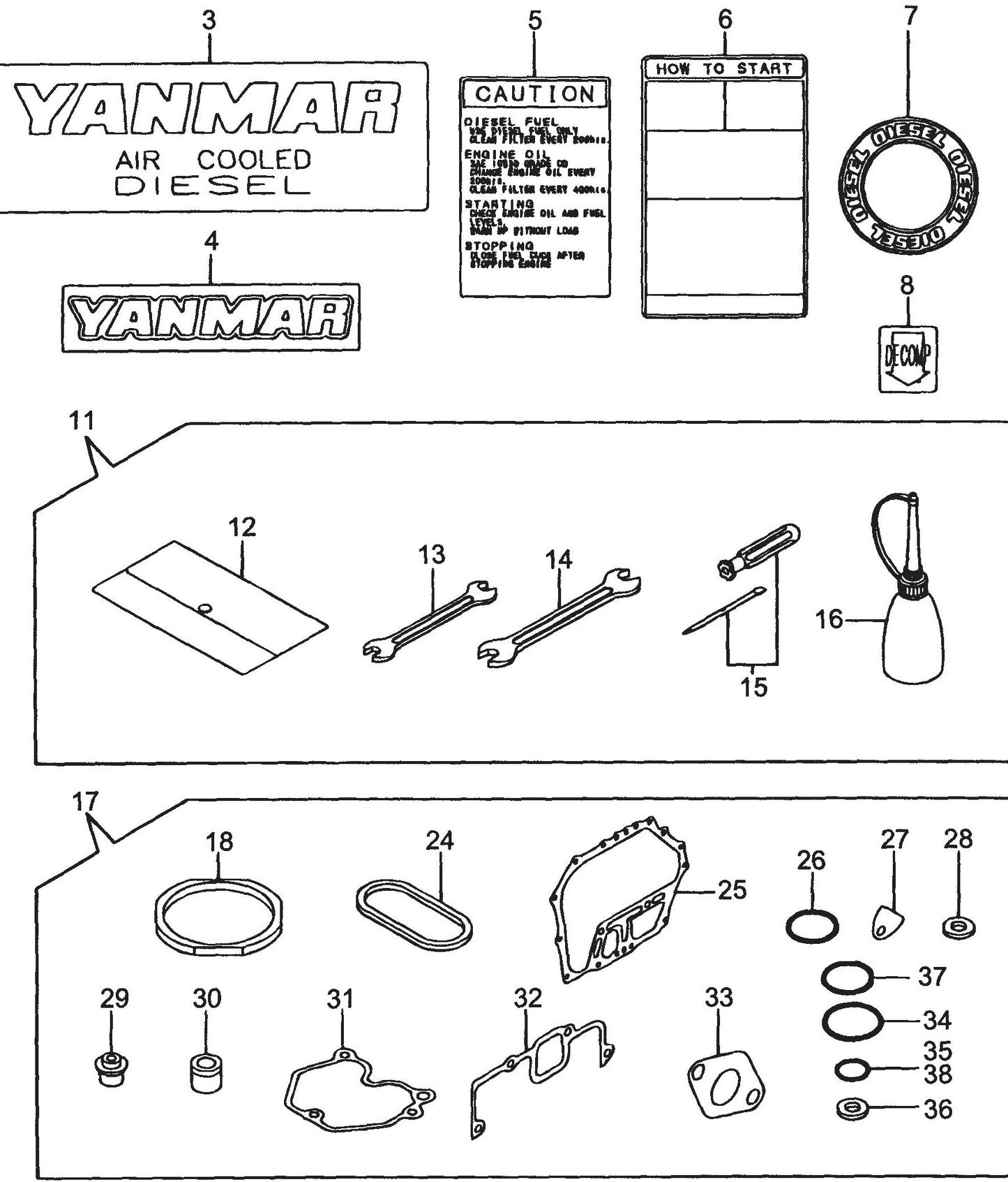 MVH206D L70V6GF1R1AA Tools Labels And Gasket Assembly Parts