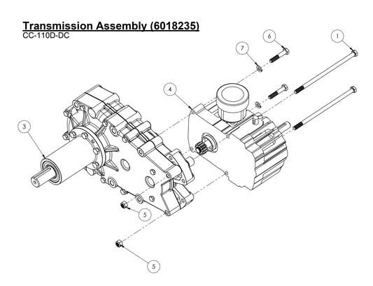 CC-110D-DC Transmission Assembly Parts
