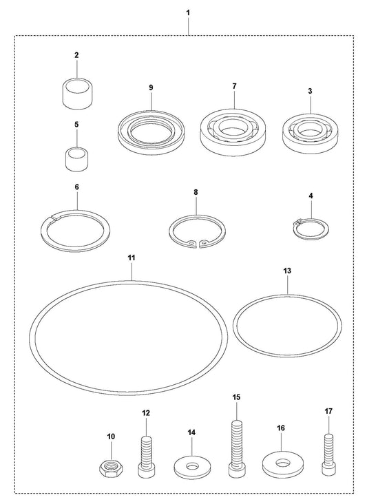 LT 800 Transmission Repair Kit Assembly Parts by Husqvarna