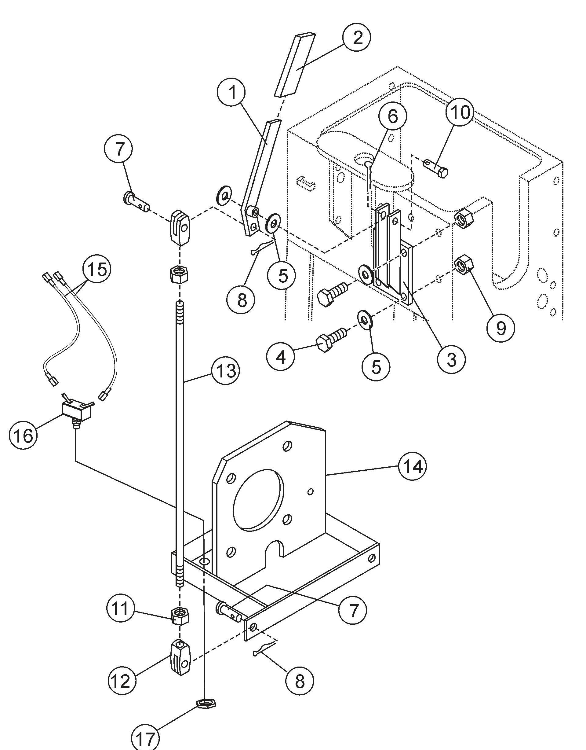 Transmission Engage Lever Assembly Parts For SP2 CE13H20 SCE13H20 SCE20H20 By Multiquip