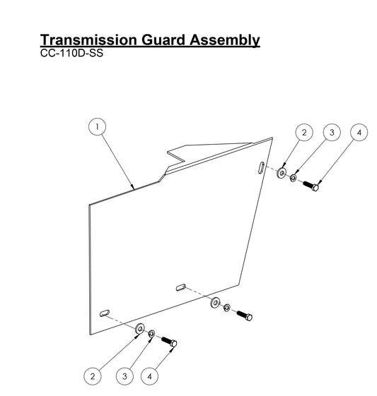 CC-110D-SS Transmission Guard Assembly Parts