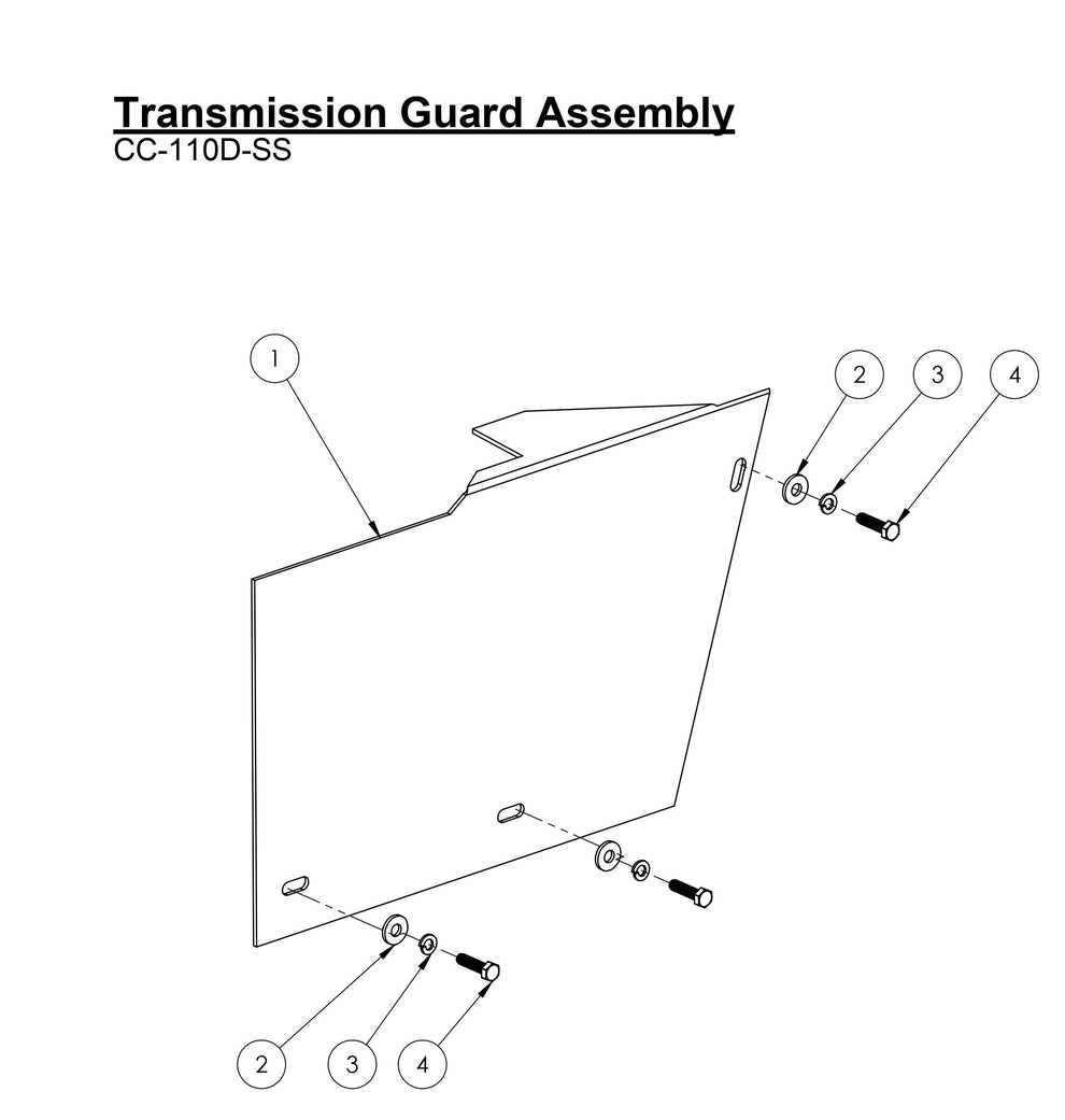 CC-110D-SS Transmission Guard Assembly Parts
