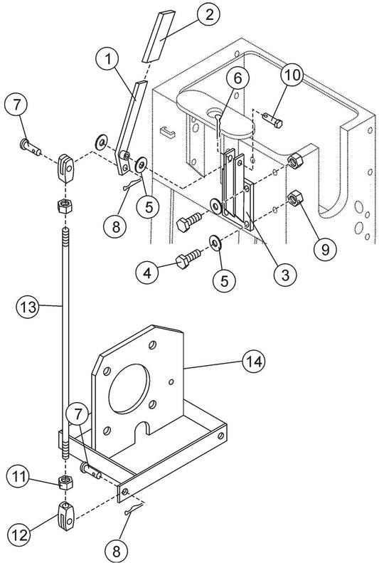 Hyd. Transmission Engage Lever Assembly Parts For SP2 13H20 S13H20 S20H20 By Multiquip