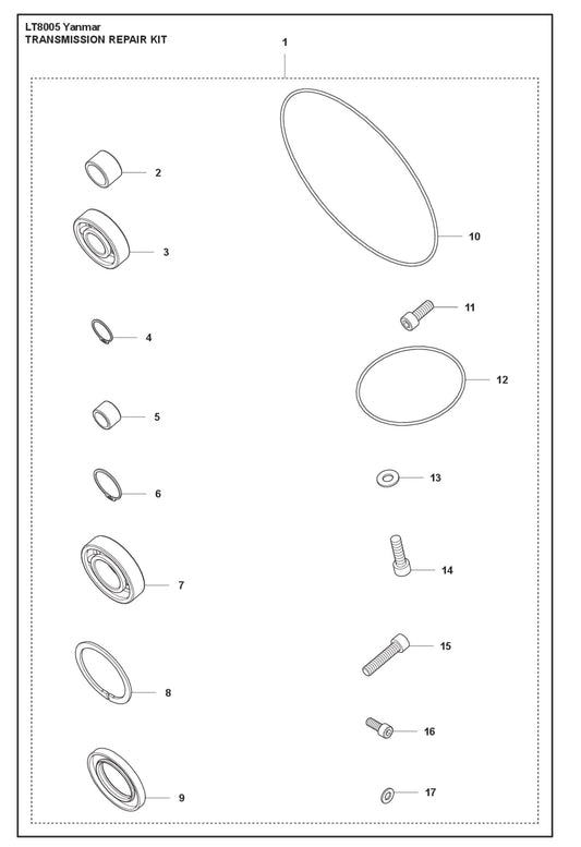 Transmission Repair Kit Parts For LT8005 II Yanmar By Husqvarna