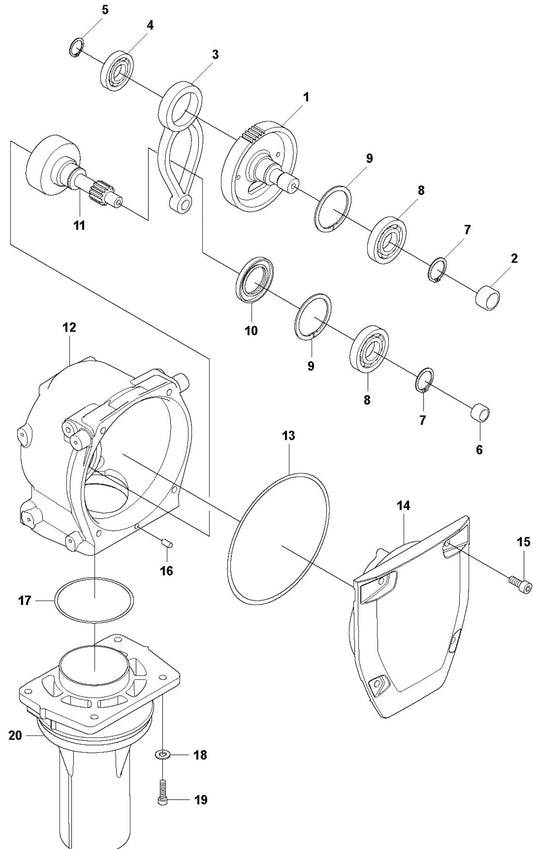 Transmission Assembly Parts For LT6005 Compaction Rammers By Husqvarna