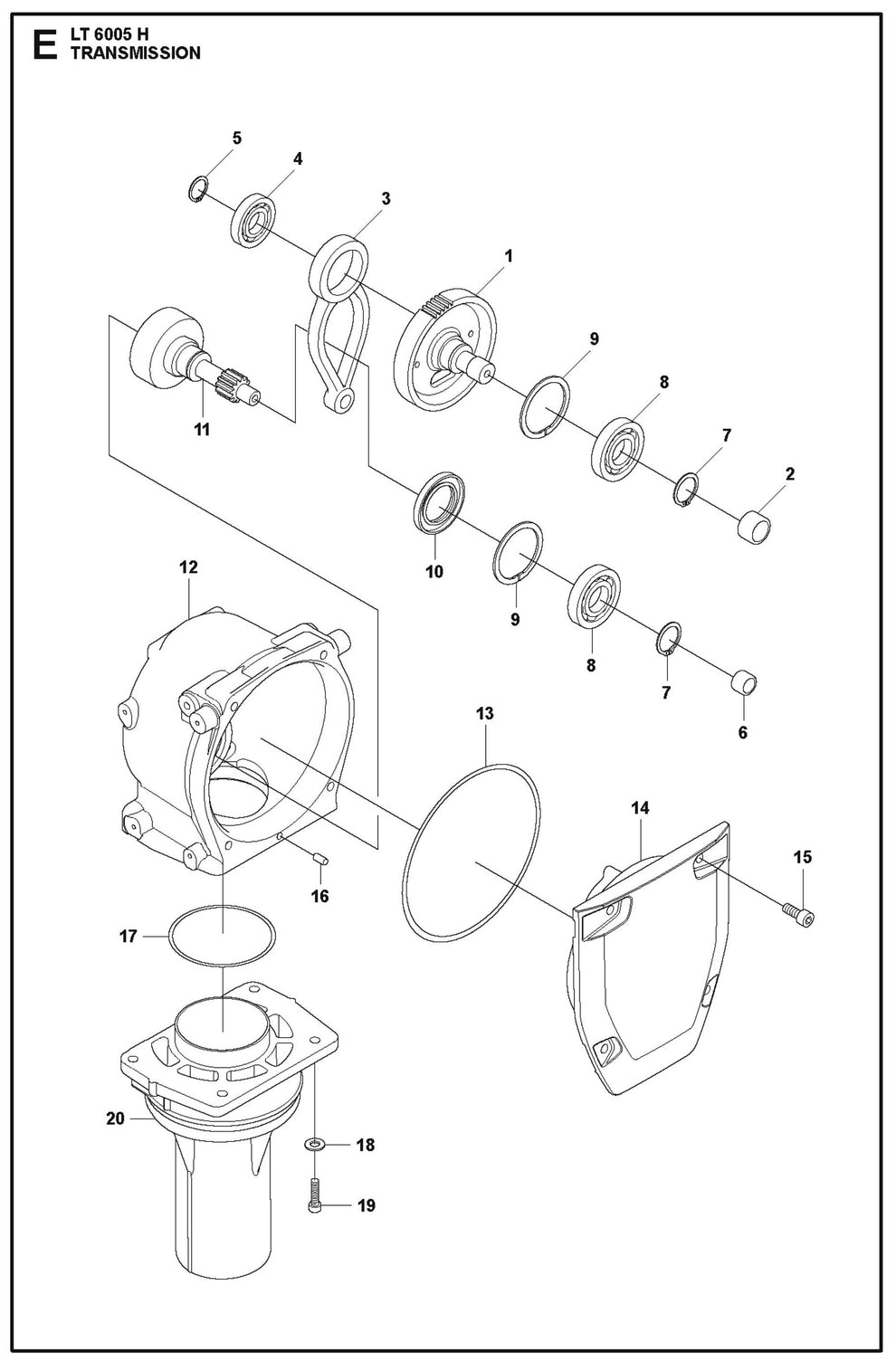 Transmission Parts For LT 6005 H - 967854503 Compaction Rammers By Husqvarna