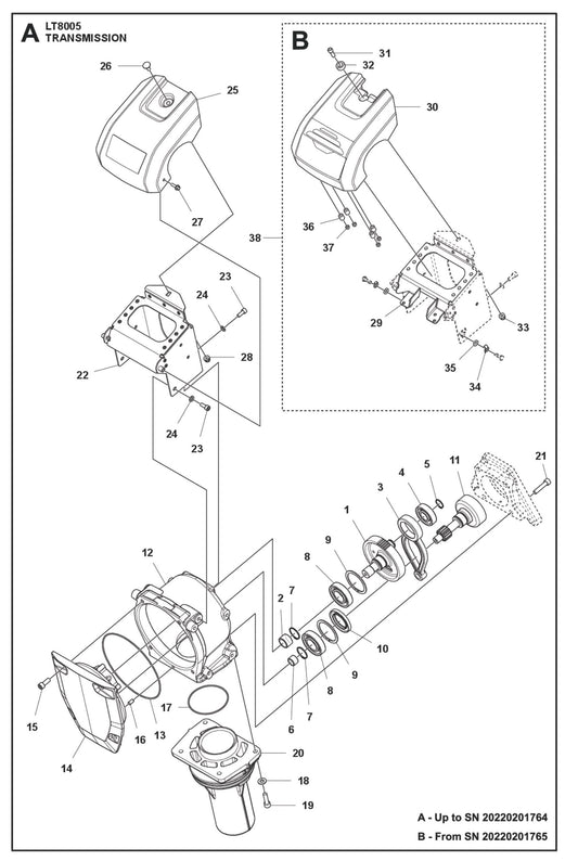 Transmission Parts For LT8005 Compaction Rammer By Husqvarna