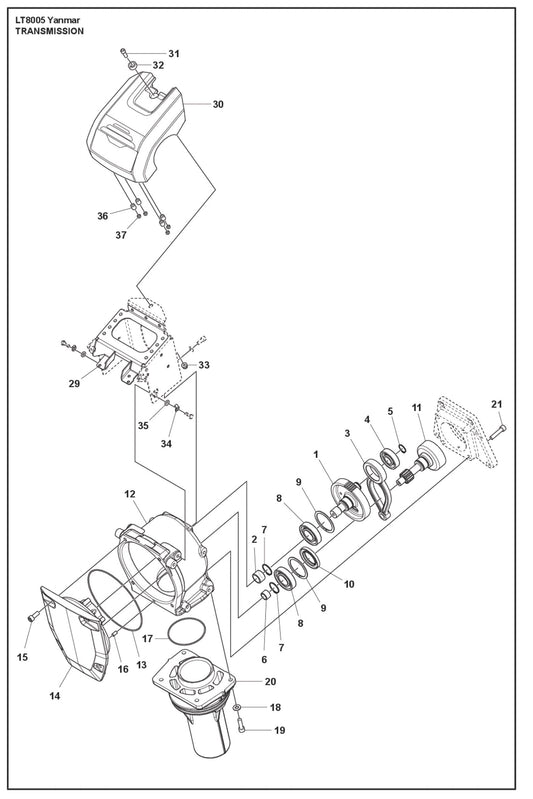 Transmission Parts For LT8005 II Yanmar By Husqvarna