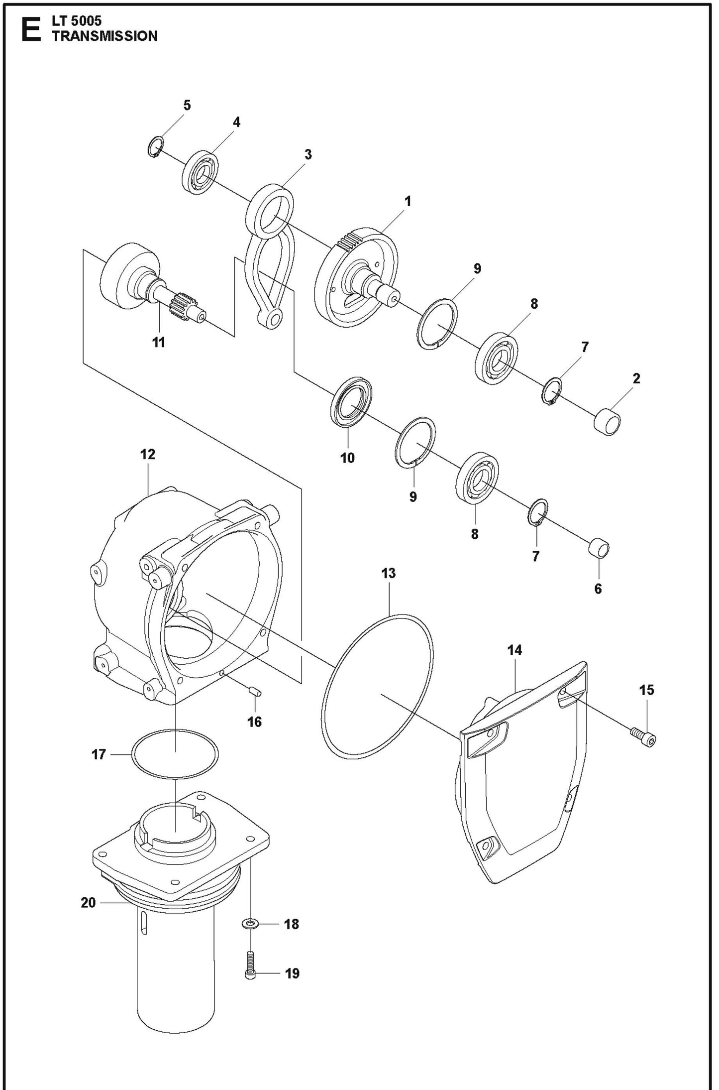 Transmission Assembly Parts For LT 5005 Compaction Rammers By Husqvarna