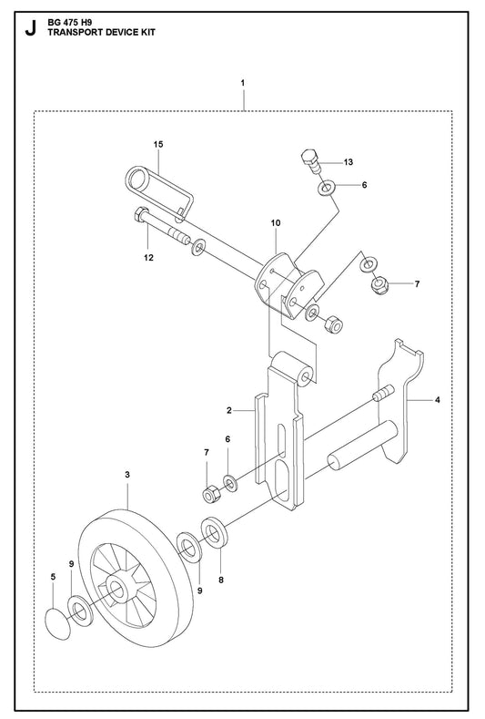 Transport Device Kit Parts For BG 475 By Husqvarna