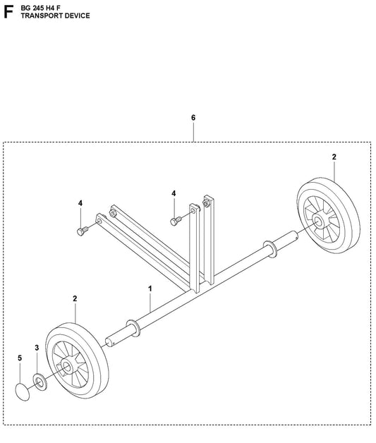 Transport Device Parts For BG 245 By Husqvarna