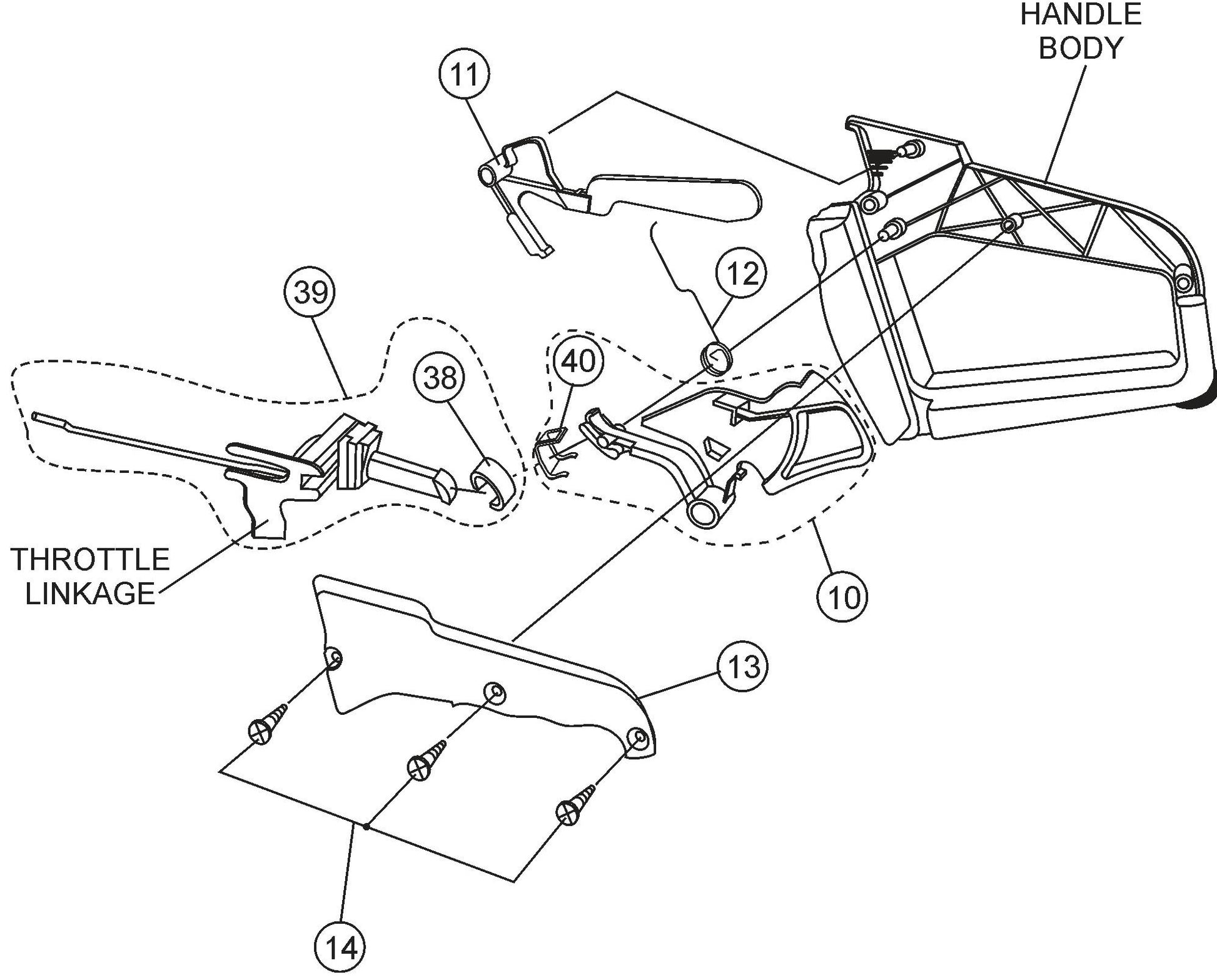 SHS81A Throttle Assembly Parts
