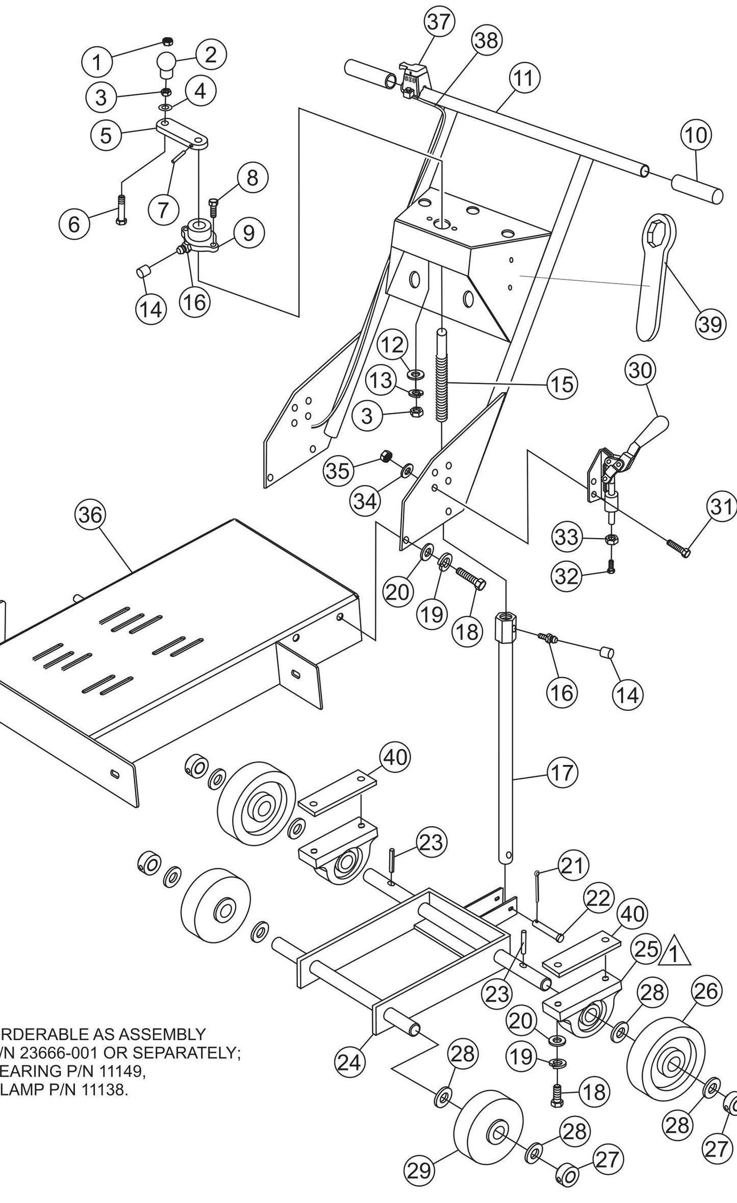 Under Carriage Assembly Parts For SP1CE13H18 SP1 CE 13H18 By Multiquip 