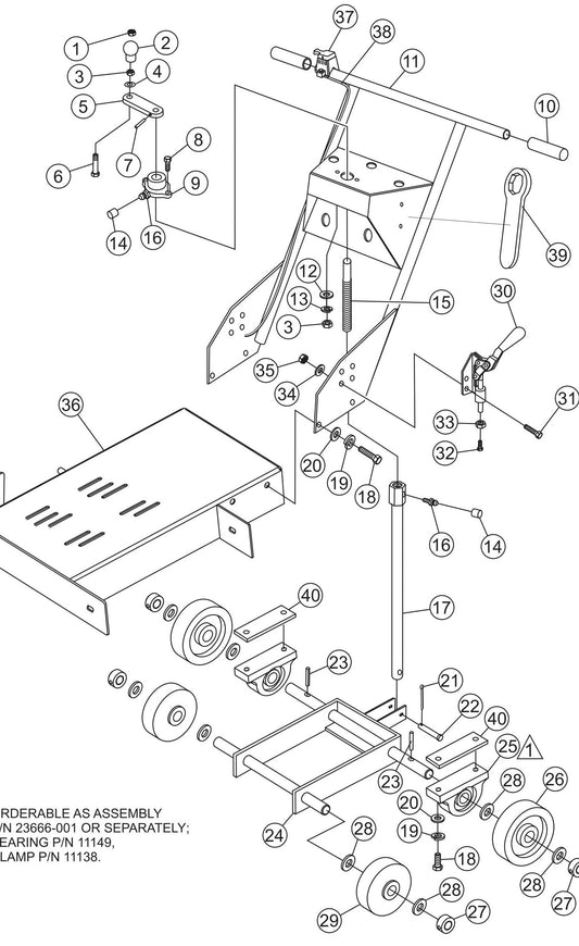 Under Carriage Assembly Parts For SP1CE13H18 SP1 CE 13H18 By Multiquip 