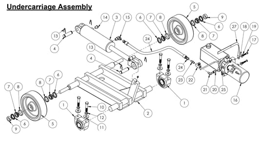 CC-110D-DC Undercarriage Assembly Parts